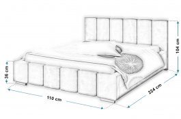 Čalouněná postel Maxima 90/200 cm s úložným prostorem madrid - ekokůže