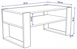 Konferenční stolek Aspect loft 95 - dub bardolino/černá