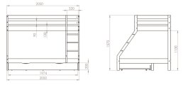 Postel Denis šedá + matrace Optimal Comfort + rošty ZDARMA