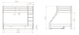 Postel Denis bílá + matrace Optimal Comfort + rošty ZDARMA