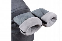 Rukavice fleece grey flex - šedé zip
