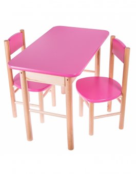 Stoleček + židličky růžová produkt