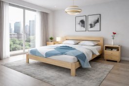 Postel z masivu Šárka 140x200 cm + rošt ZDARMA