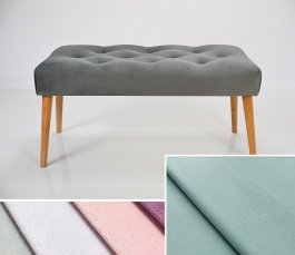 Čalouněná lavice DARINA 120x40x42 cm, barva šedozelená