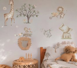 Samolepící dekorace na zeď - safari