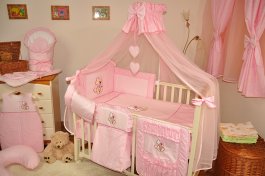 Souprava do postýlky 9 dílů - růžový spáč