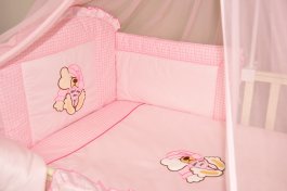 Souprava do postýlky 9 dílů - růžový spáč