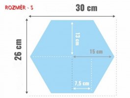 Čalouněný nástěnný panel Hexagon mátová