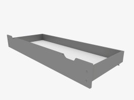 Šuplík pod postel 200 cm - šedá