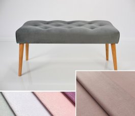 Čalouněná lavice DARINA 70x30x42 cm, barva světle růžová