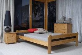 Postel Syntie 120 x 200 cm barva olše BEZ ROŠTU
