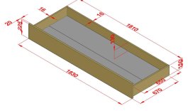 Postel Rimini II 90-180/200 cm + rošty rozkládací s úložným boxem - bílá