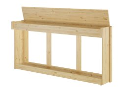Postel Rimini II 90-180/200 cm + rošty rozkládací s úložným boxem - borovice