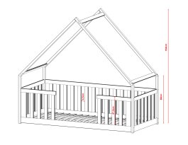 Postel z masivu Bethany 80/200 cm - ŠEDÁ + rošt ZDARMA