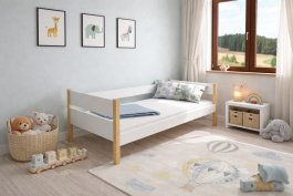 Zvětšit Dětská postel Tina bílá/sosna 160 x 80 cm + rošt ZDARMA