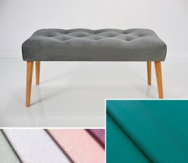 Čalouněná lavice DARINA 110x30x42 cm, barva tyrkysová