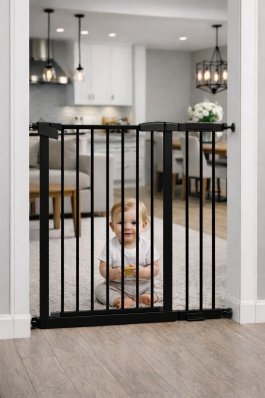 Zábrana Pupyhou 90-97 cm - dveře/schody / černá