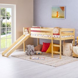 Dětská vyvýšená postel Tente se skluzavkou + rošt ZDARMA