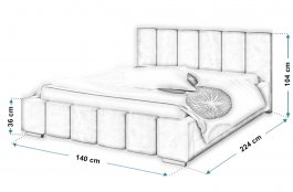 Čalouněná postel Maxima 120/200 cm s úložným prostorem fuego