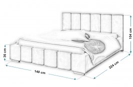 Čalouněná postel Maxima 120/200 cm s úložným prostorem madrid - ekokůže