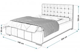 Čalouněná postel Napoli 120/200 cm s úložným prostorem madrid - ekokůže