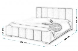 Čalouněná postel Maxima 180/200 cm s úložným prostorem fuego