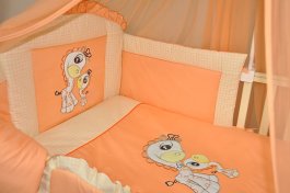 Souprava do postýlky 9 dílů - žirafa losos
